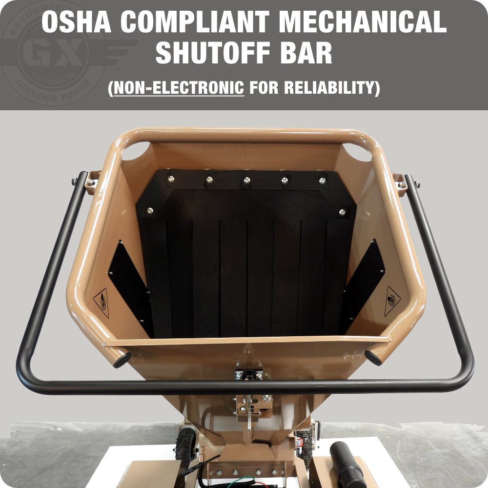 BigBear Power BBC62 Tornadic Wood Chipper 6" 20 HP V-Twin Engine Gas Powered Commercial Self Feeding Electric Start New