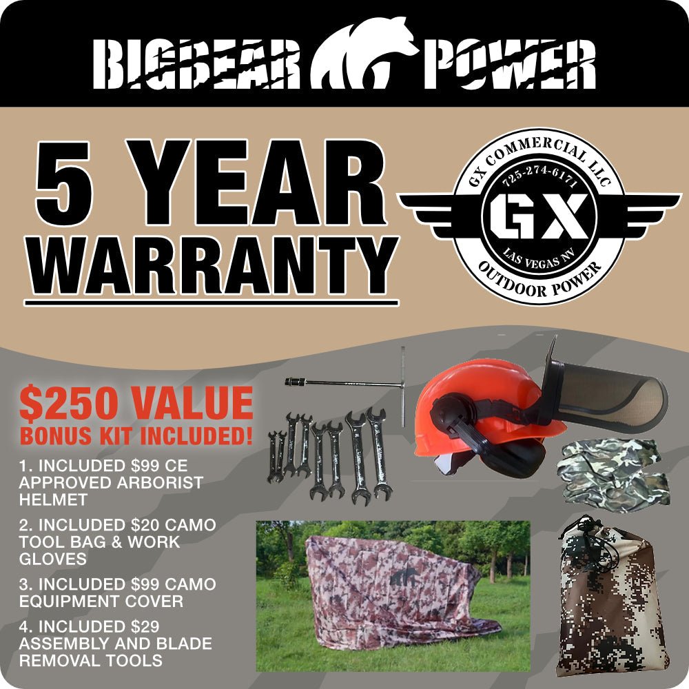 BigBear Power BBC62 Tornadic Wood Chipper 6" 20 HP V-Twin Engine Gas Powered Commercial Self Feeding Electric Start New