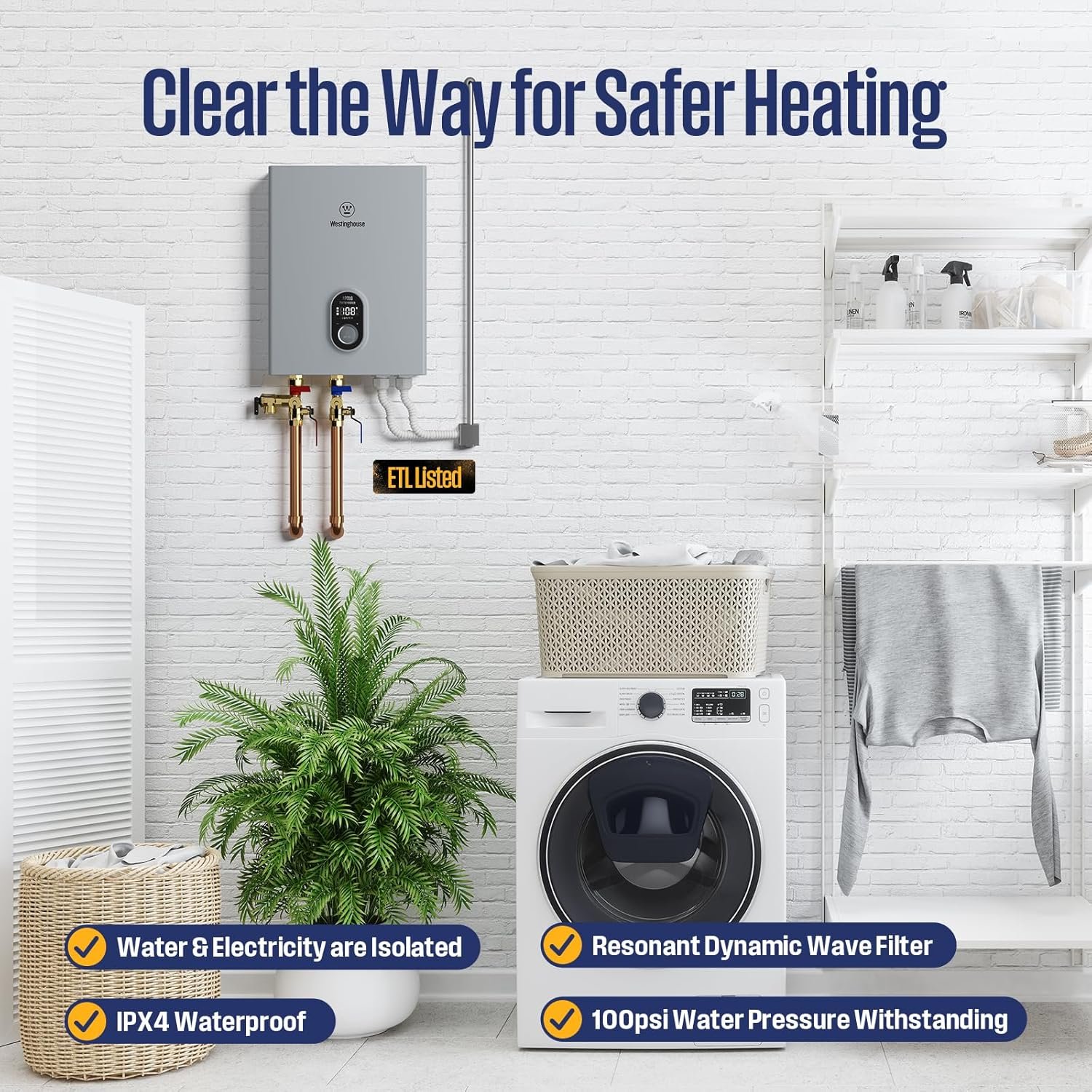 Westinghouse Apolo Tankless Water Heater 18kW with WiFi 4.2 GPM 240V New