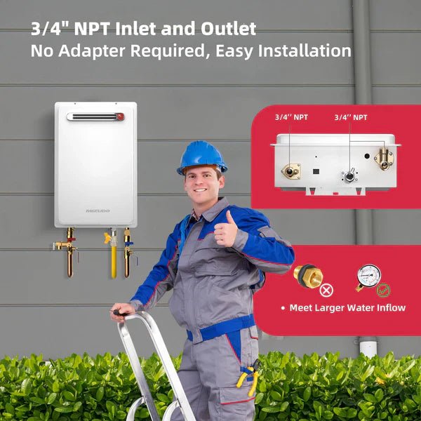 Mizudo CS120S Tankless Water Heater Propane Gas 5.1 GPM 120,000 BTU New